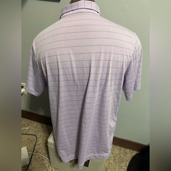 FootJoy Mens XL Purple Striped Mens Short Sleeve Polo - Picture 3 of 7